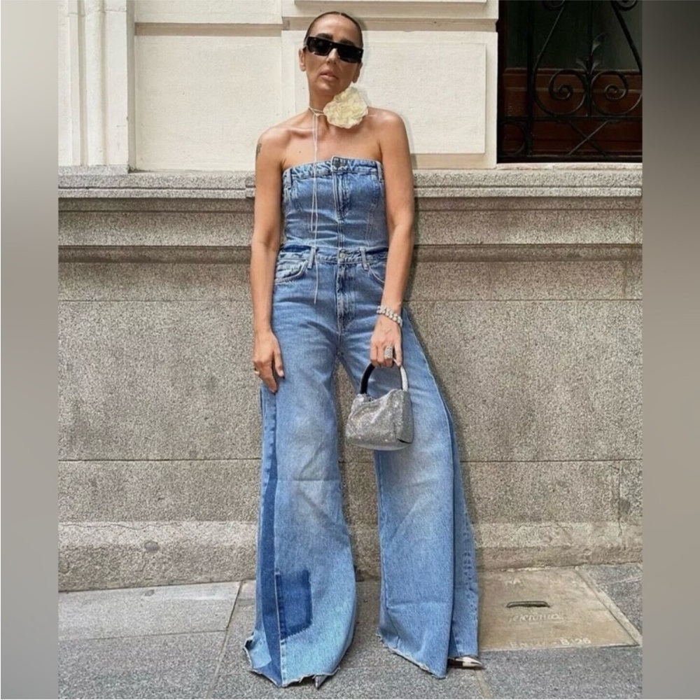 Zara Wide Leg Denim Jeans